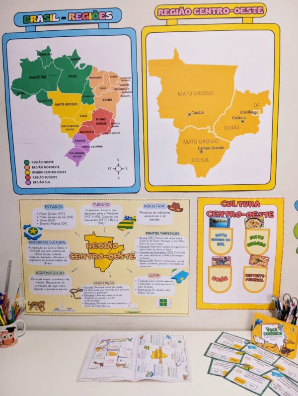 Kit Educacional Região Centro-Oeste do Brasil! 🌍