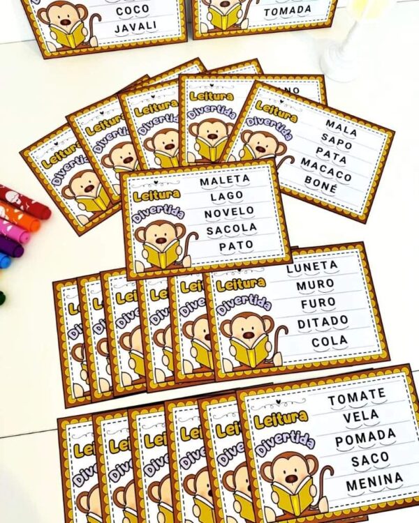 📝 Fichas de Leitura Divertida - Sílabas Simples 📝