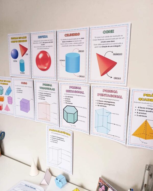 KIT GEOMETRIA - SÓLIDOS GEOMÉTRICOS E CORPOS REDONDOS