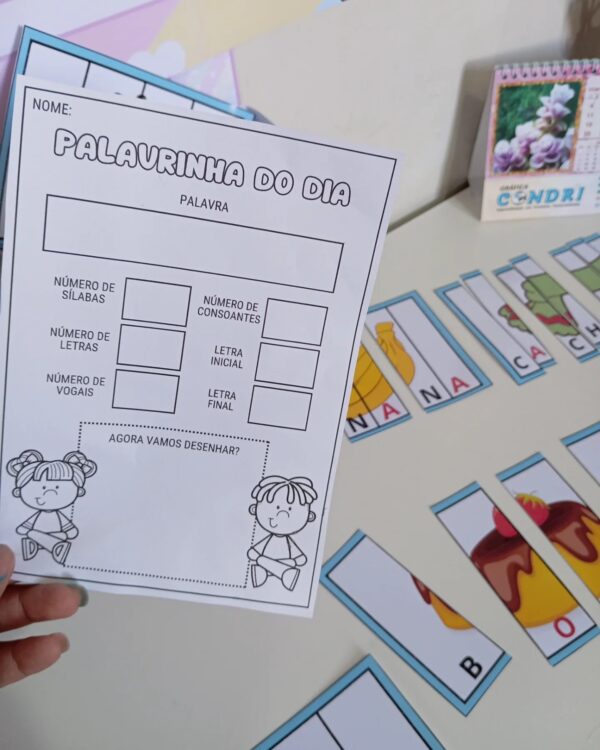 🩵 Palavrinha do Dia - Adaptada - Inclusão 🩵 - Imagem 4