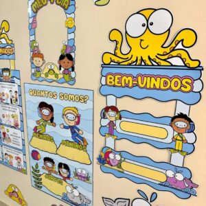 Kit Decoração Sala de Aula - Fundo do Mar