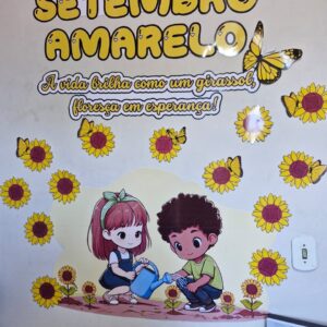 🌻SETEMBRO AMARELO - Painel Interativo - Floresça em Esperança🌻