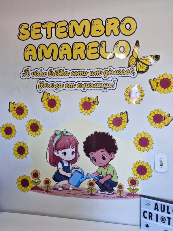 🌻SETEMBRO AMARELO - Painel Interativo - Floresça em Esperança🌻