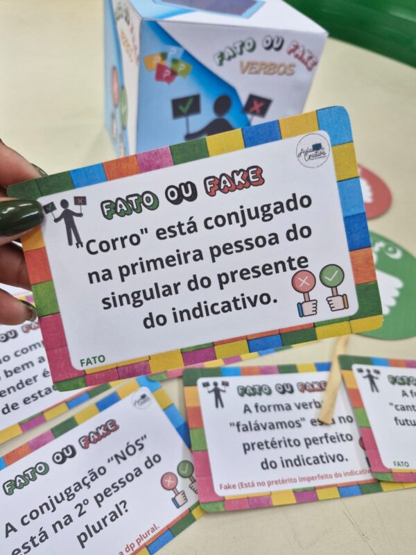 📚 Jogo Pedagógico: Fato ou Fake dos Verbos! 📝