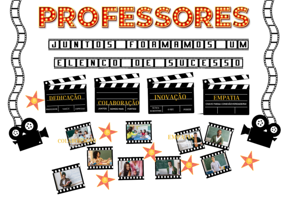 🎬 Painel Dia dos Professores - Juntos Formamos um Elenco de Sucesso! 🎬 - Imagem 2