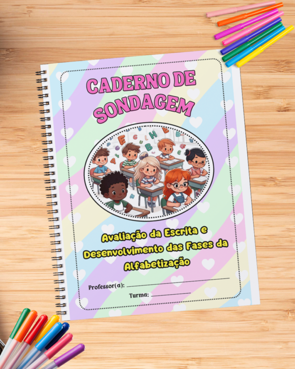 ✏️✨Caderno de Sondagem, Avaliação de Escrita e Desenvolvimento das Fases de Alfabetização! 🌟