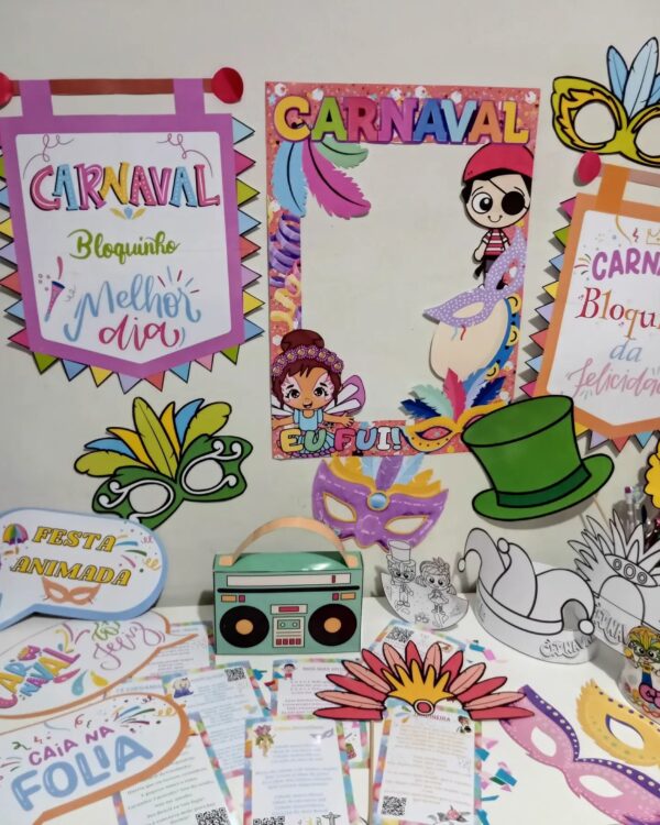 🎭✨ COMBO CARNAVAL -  PAINÉIS, ATIVIDADES INTERATIVAS & ITENS PARA FOTOS! 🎉📸 - Imagem 4
