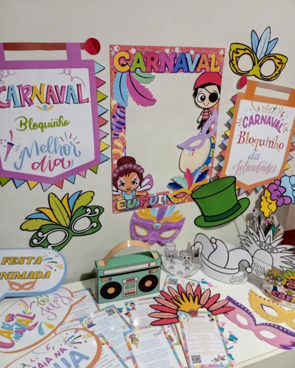 🎭✨ COMBO CARNAVAL -  PAINÉIS, ATIVIDADES INTERATIVAS & ITENS PARA FOTOS! 🎉📸 - Imagem 10