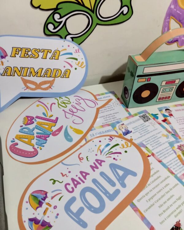 🎭✨ COMBO CARNAVAL -  PAINÉIS, ATIVIDADES INTERATIVAS & ITENS PARA FOTOS! 🎉📸 - Imagem 9
