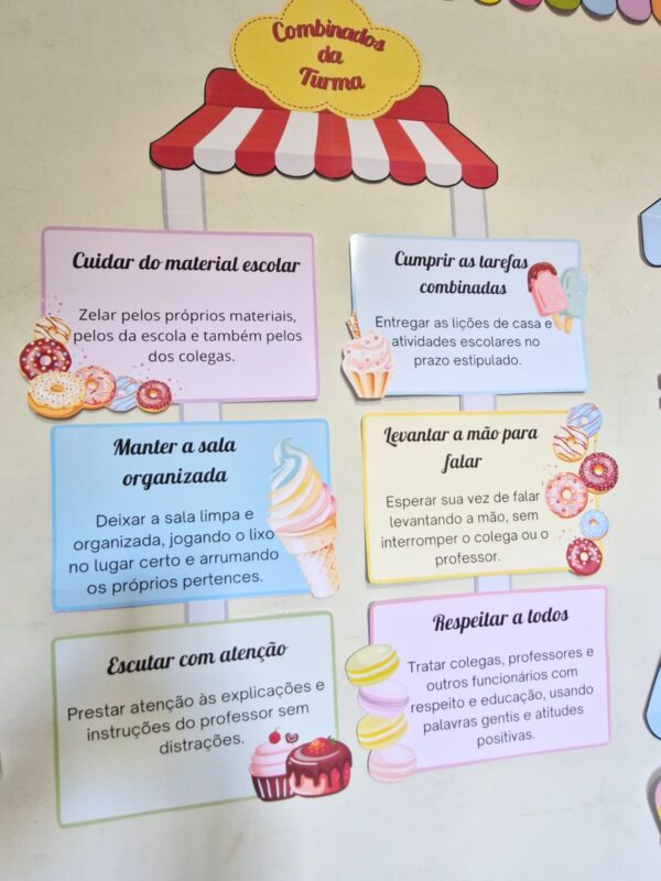 🎉MATERIAL PEDAGÓGICO: ROTINA ESCOLAR - TEMA DOCES! 🍭🍬 - Imagem 14