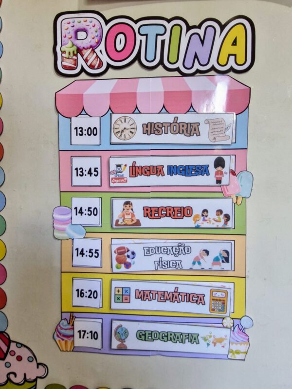 🎉MATERIAL PEDAGÓGICO: ROTINA ESCOLAR - TEMA DOCES! 🍭🍬 - Imagem 7