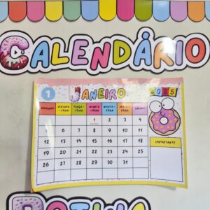 🎉 CALENDÁRIO - TEMA DOCES! 🍭🍬