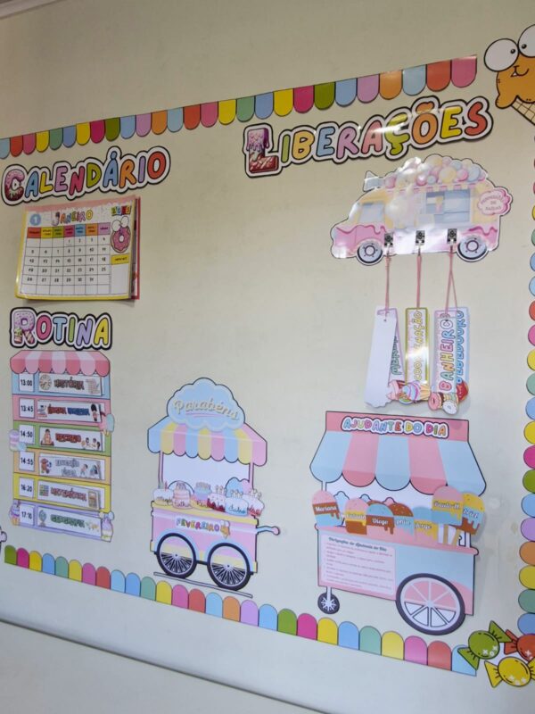 🎉MATERIAL PEDAGÓGICO: ROTINA ESCOLAR - TEMA DOCES! 🍭🍬 - Imagem 4