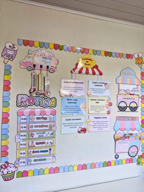 🎉MATERIAL PEDAGÓGICO: ROTINA ESCOLAR - TEMA DOCES! 🍭🍬