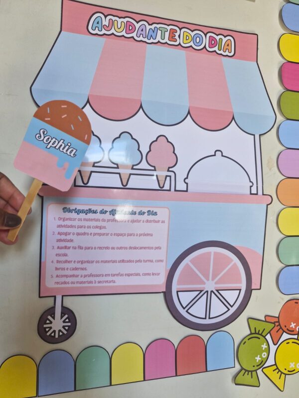 🎉 AJUDANTE DO DIA - TEMA DOCES! 🍭🍬 - Imagem 5