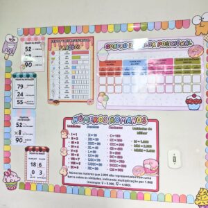 🎉Cantinho Matemático Pedagógico - Tema Doces 📚✏️
