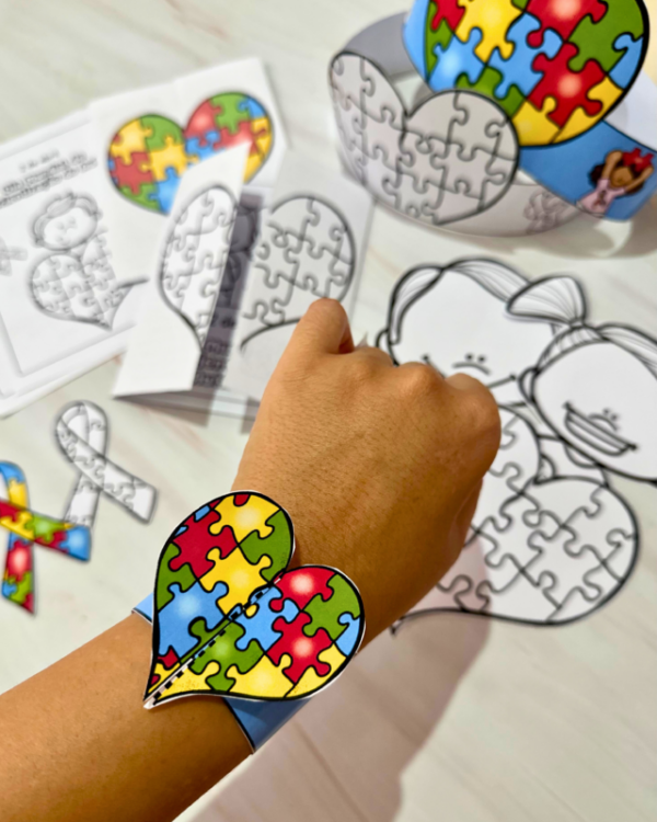 🧩Kit para trabalhar o Dia Mundial de Conscientização do Autismo 🧩 - Imagem 10
