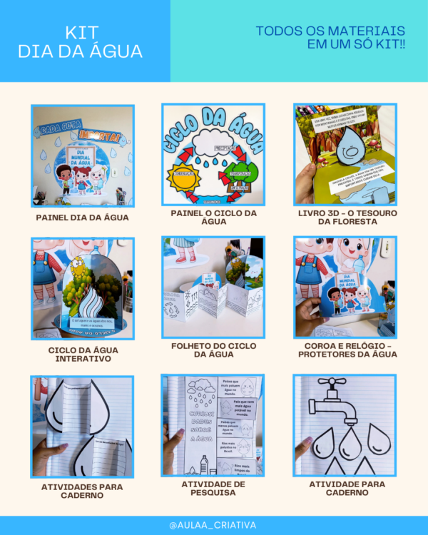 🌍💧🌊Dia Mundial da Água - Kit Especial! 🌍💧🌊