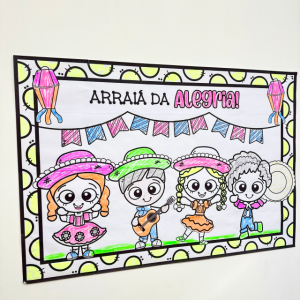 🖍️🌽Cartaz gigante de Festa Junina pra colorir!🖍️🌽