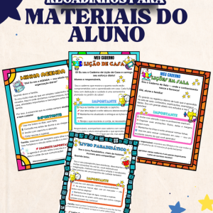 Recadinhos para Materiais dos Alunos! 💌