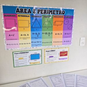 📐✨ KIT ÁREA E PERÍMETRO – Painel + Atividades 📐✨