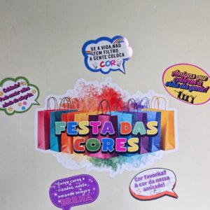 🎨💖PAINEL + PLACAS: FESTA DAS CORES🎨💖