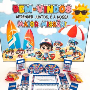 🐾💙Kit Volta às Aulas – Patrulha Canina Pool Party 🐾💙