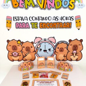 🦫✨Kit Volta às Aulas – Capivara Cute 🦫✨