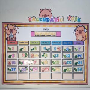 🗓️ Calendário Interativo da Capivara