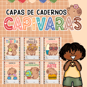 📚CAPINHAS DE CADERNO - CAPIVARA CUTE💛