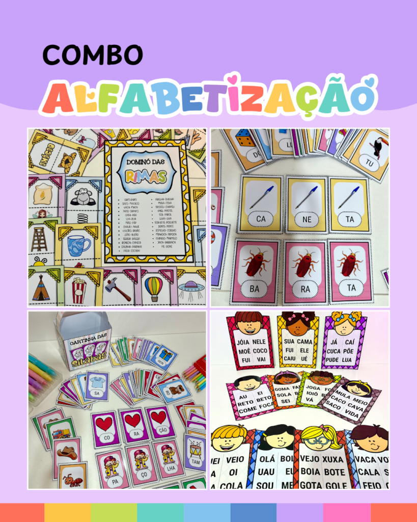 Combo Alfabetização – 4 Jogos Lúdicos para Ensinar Leitura e Escrita ...