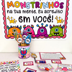 👾💭 Kit Semana de Provas – Tema Monstrinhos 👾💭