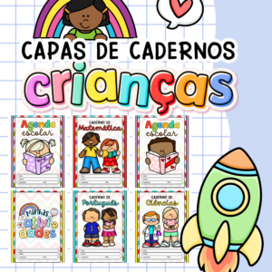 CAPINHAS DE CADERNO - CRIANÇAS CUTE