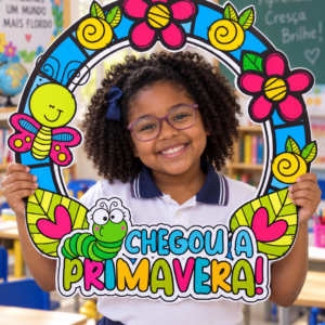 MOLDURA PARA BAMBOLÊ – CHEGOU A PRIMAVERA