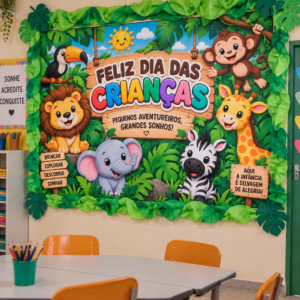 PAINEL DIA DAS CRIANÇAS NA FLORESTA