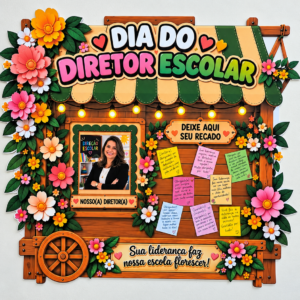 Kit Dia do Diretor Escolar para Imprimir – Painel e Lembrancinha