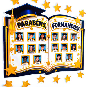 Painel de Formatura para Imprimir – Livro Formandos com Fotos